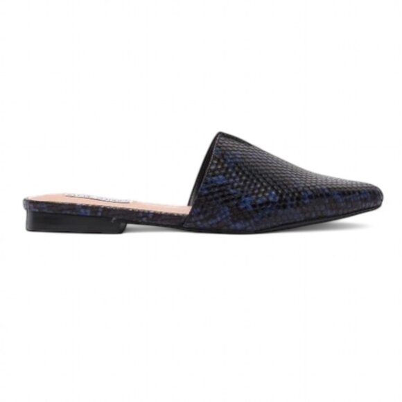 Steve Madden Women's Size 7 Ally Pointy Mule Slip-On Shoe, Navy Blue Snakeskin - Picture 3 of 9